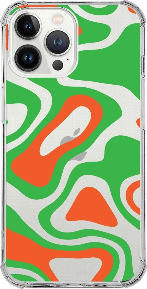 Iphone 13 Pro Uyumlu Köşe Korumalı Antişok Kapak Renkli Desen Tasarımlı Şeffaf Silikon Kılıf