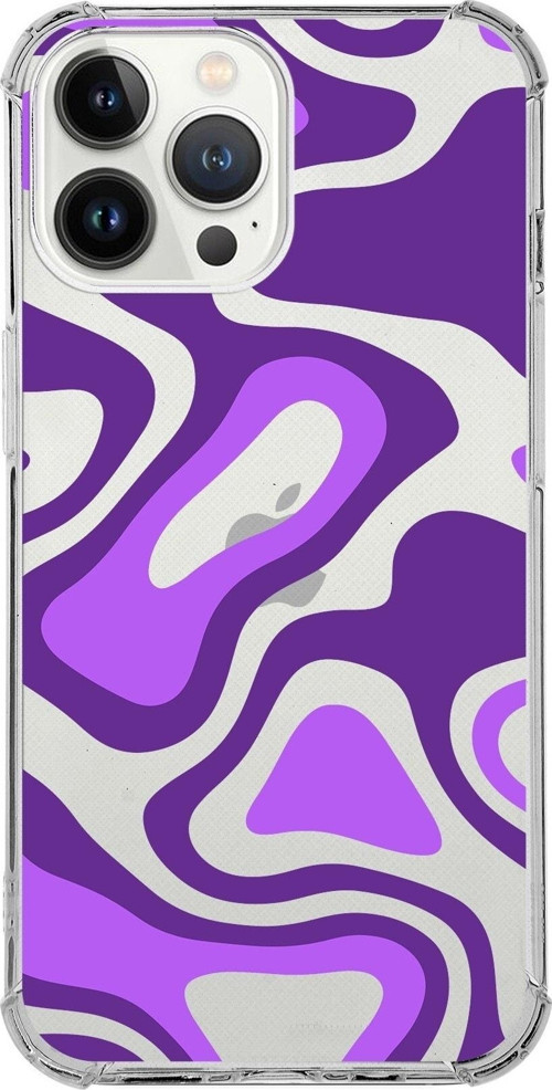 Iphone 13 Pro Uyumlu Köşe Korumalı Antişok Kapak Renkli Desen Tasarımlı Şeffaf Silikon Kılıf