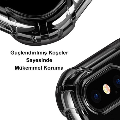 Iphone 12 Promax Uyumlu Köşe Korumalı Antişok Kapak Renkli Desen Tasarımlı Şeffaf Silikon Kılıf