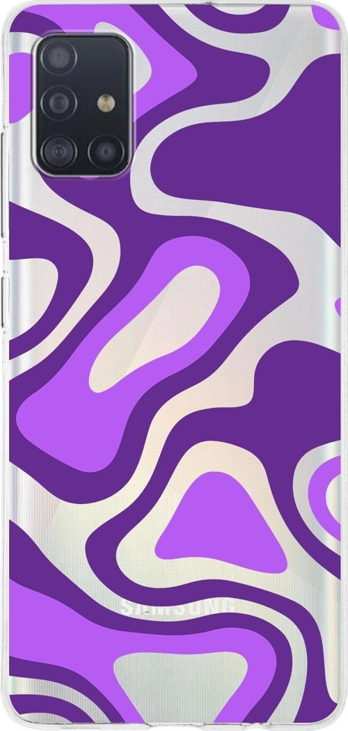 Samsung Galaxy A51 Kapak Renkli Desen Tasarımlı Şeffaf Silikon Kılıf