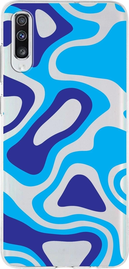 Samsung Galaxy A70 Kapak Renkli Desen Tasarımlı Şeffaf Silikon Kılıf