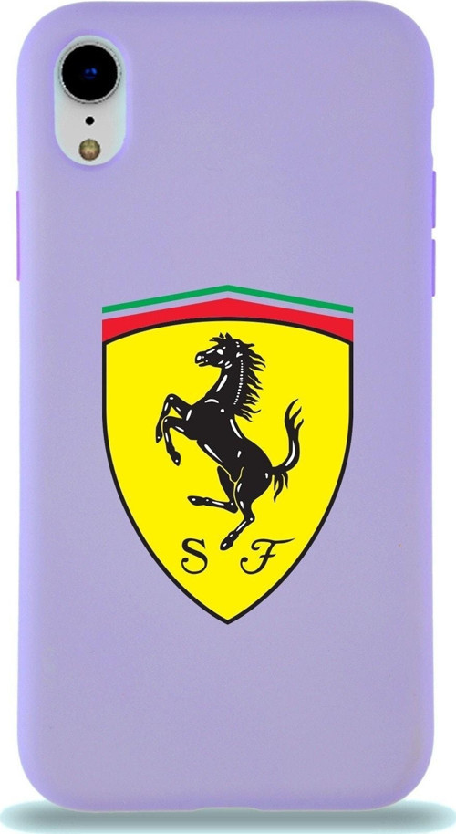 Iphone Xr Uyumlu Lansman Kılıf Ferrari Tasarımlı Altı Kapalı Içi Kadife Kaplı Kapak