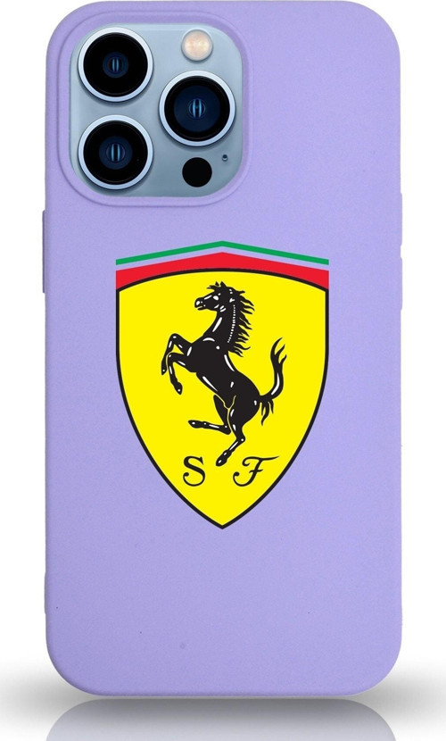 Iphone 13 Pro Uyumlu Lansman Kılıf Ferrari Tasarımlı Altı Kapalı Içi Kadife Kaplı Kapak