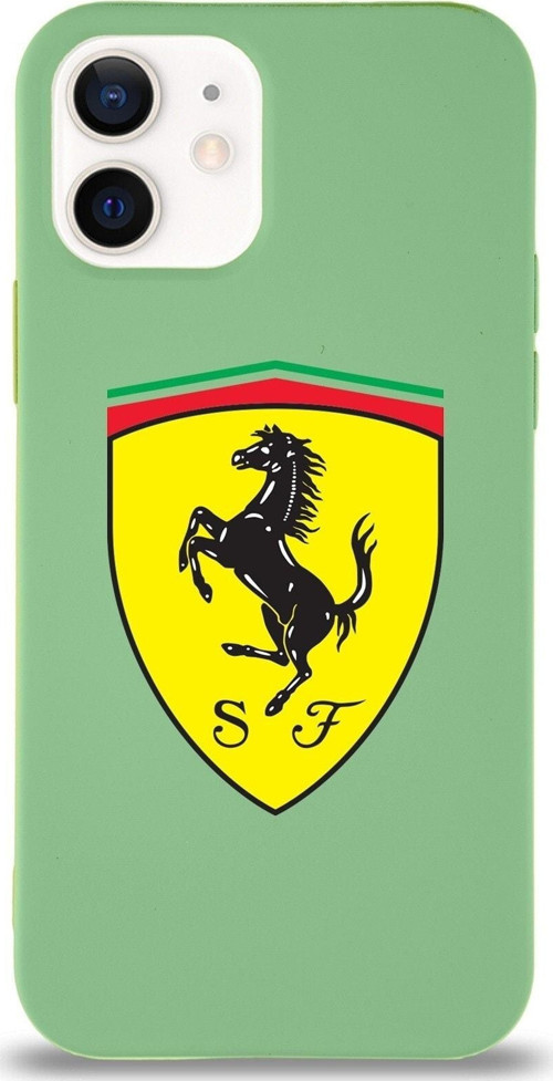 Iphone 12 Uyumlu Lansman Kılıf Ferrari Tasarımlı Altı Kapalı Içi Kadife Kaplı Kapak