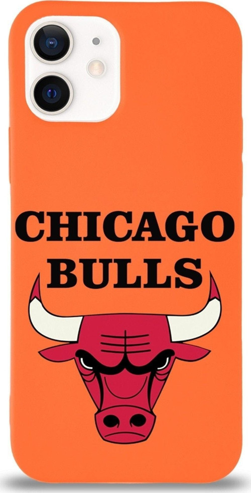 Iphone 12 Mini Lansman Kılıf Chicago Bulls Tasarımlı Altı Kapalı Içi Kadife Kaplı Kapak