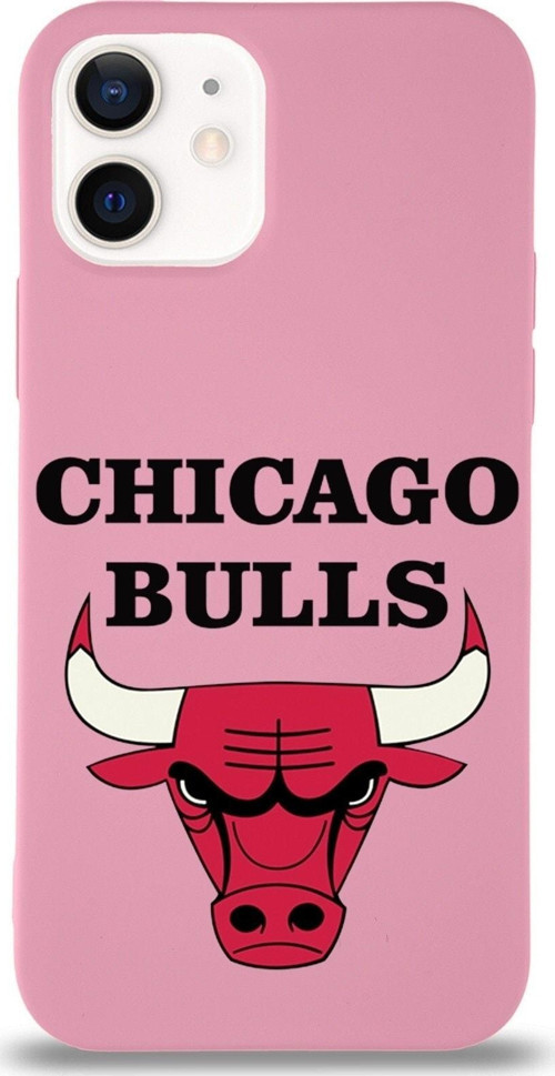 Iphone 12 Mini Uyumlu Lansman Kılıf Chicago Bulls Tasarımlı Altı Kapalı Içi Kadife Kaplı Kapak