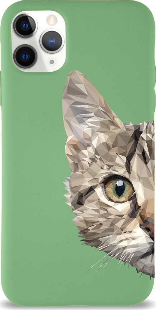 Iphone 11 Pro Uyumlu Lansman Kılıf Catface Tasarımlı Altı Kapalı Içi Kadife Kaplı Kapak