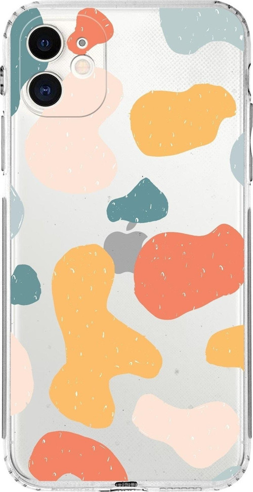 Apple Iphone 11 Uyumlu Kamera Korumalı Kapak Grunge Tasarımlı Şeffaf Kılıf