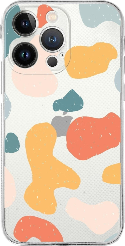 Apple Iphone 13 Pro Uyumlu Kamera Korumalı Kapak Grunge Tasarımlı Şeffaf Kılıf