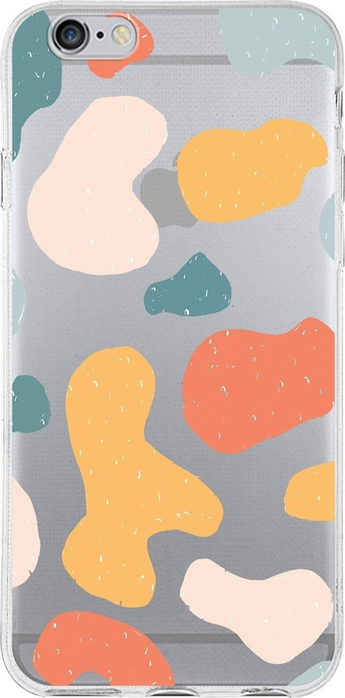 Apple Iphone 6 Uyumlu Kapak Grunge Tasarımlı Şeffaf Silikon Kılıf