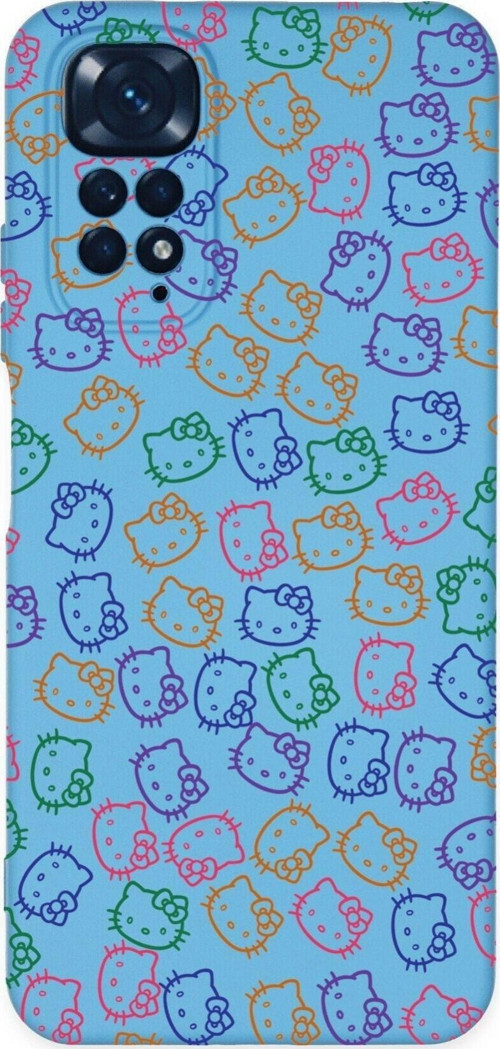 Xiaomi Redmi Note 11 Uyumlu Lansman Kılıf Hello Kitty Tasarımlı Içi Kadife Kapak-Lila