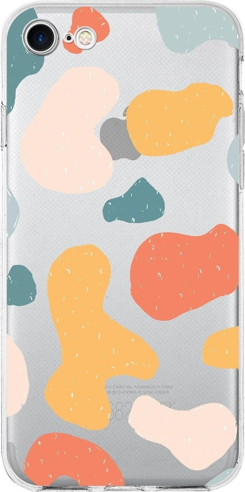 Apple Iphone 8 Uyumlu Kapak Grunge Tasarımlı Şeffaf Silikon Kılıf