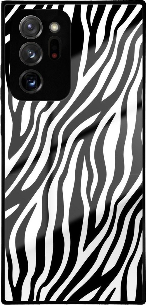 Samsung Galaxy Note 20 Ultra İle Uyumlu Silikon Arkası Cam Kapak Desen 51C Tasarımlı Kılıf