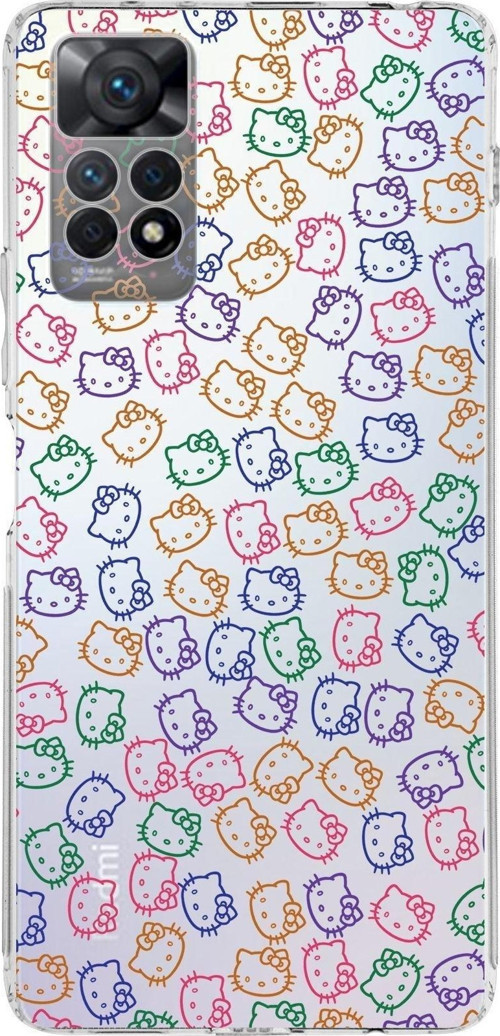 Xiaomi Redmi Note 11 Pro Uyumlu Kamera Korumalı Kapak Hello Kitty Tasarımlı Şeffaf Kılıf
