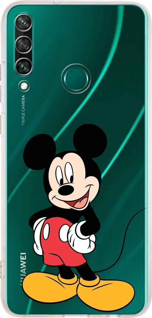 Huawei Y6 P Kamera Korumalı Kapak Mickey Mouse Tasarımlı Şeffaf Kılıf