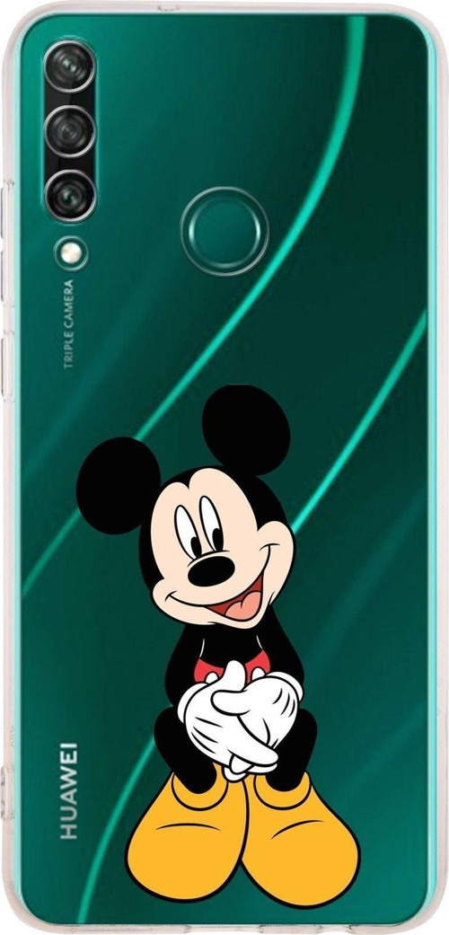 Huawei Y6 P Kamera Korumalı Kapak Mickey Mouse Tasarımlı Şeffaf Kılıf