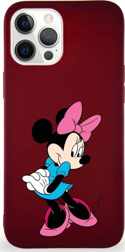 Iphone 12 Pro Max Uyumlu Ön Ve Arka Soft Premier Kapak Minnie Mouse-F Tasarımlı Silikon Kılıf