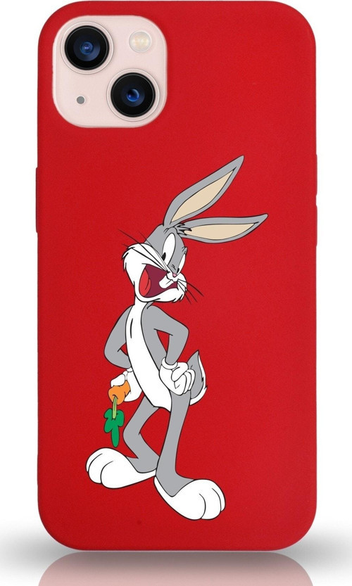 Iphone 13 Uyumlu Lansman Kılıf Bugs Bunny Tasarımlı Altı Kapalı Içi Kadife Kaplı Kapak