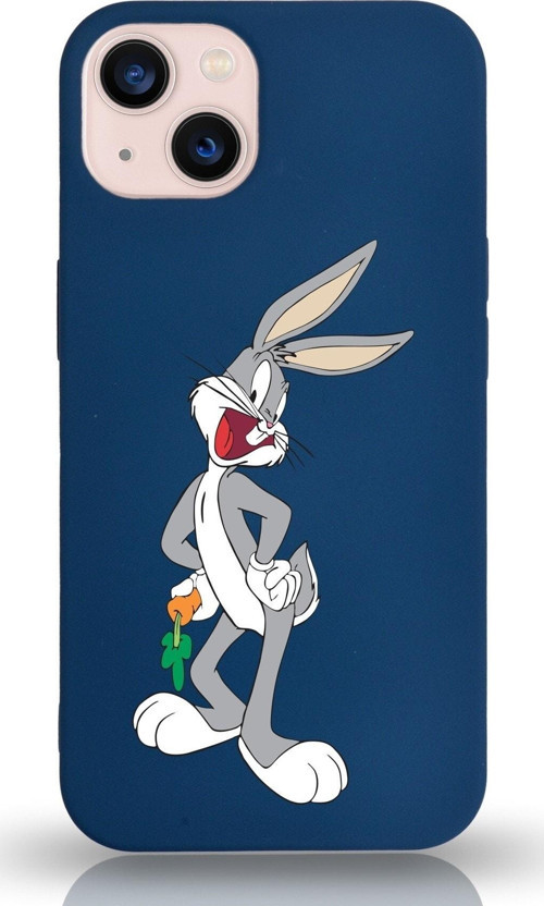Iphone 13 Uyumlu Lansman Kılıf Bugs Bunny Tasarımlı Altı Kapalı Içi Kadife Kaplı Kapak