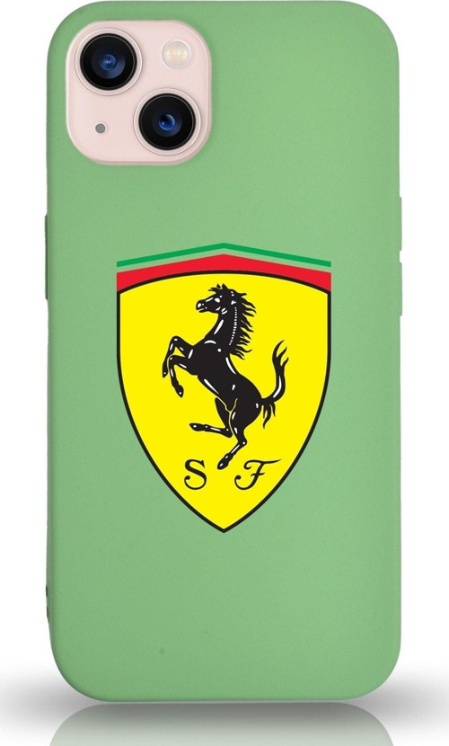 Iphone 13 Uyumlu Lansman Kılıf Ferrari Tasarımlı Altı Kapalı Içi Kadife Kaplı Kapak