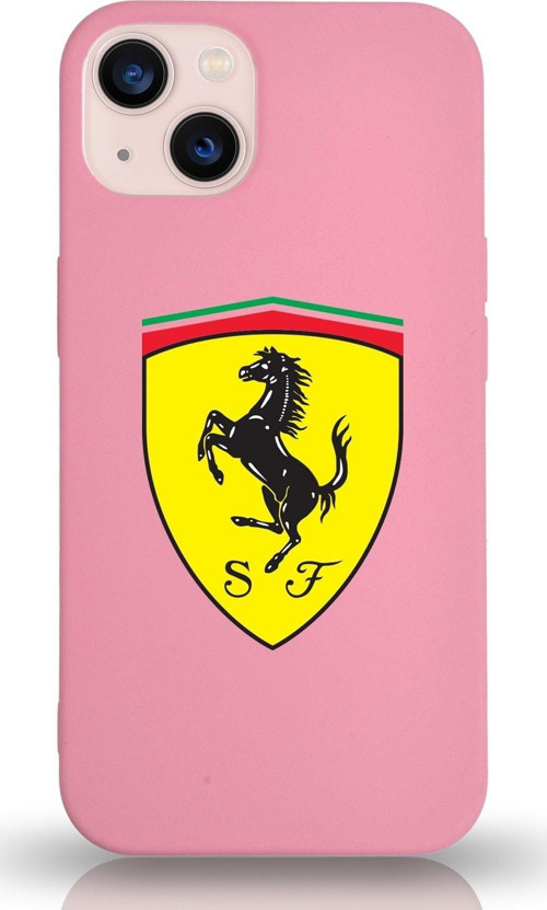 Iphone 13 Uyumlu Lansman Kılıf Ferrari Tasarımlı Altı Kapalı Içi Kadife Kaplı Kapak