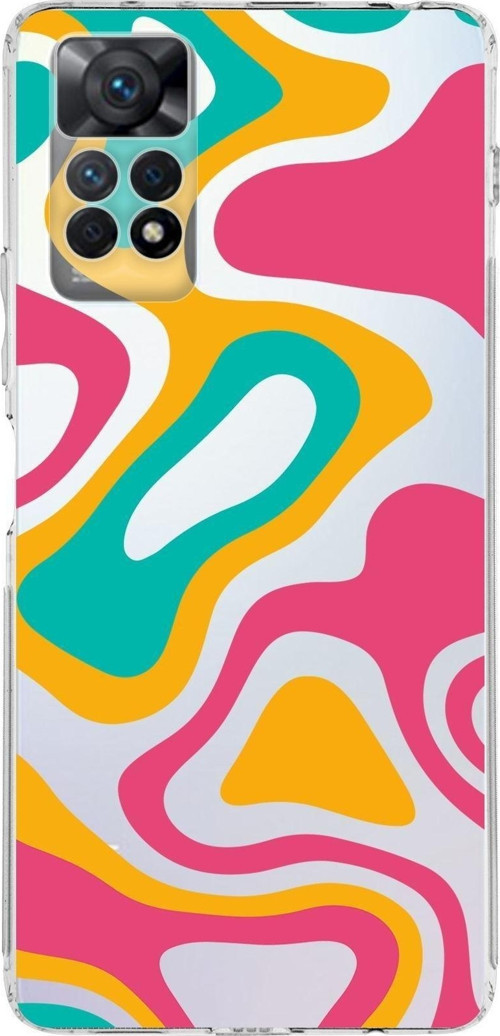 Xiaomi Redmi Note 11 Pro Uyumlu Kapak Renkli Desen Tasarımlı Şeffaf Kılıf
