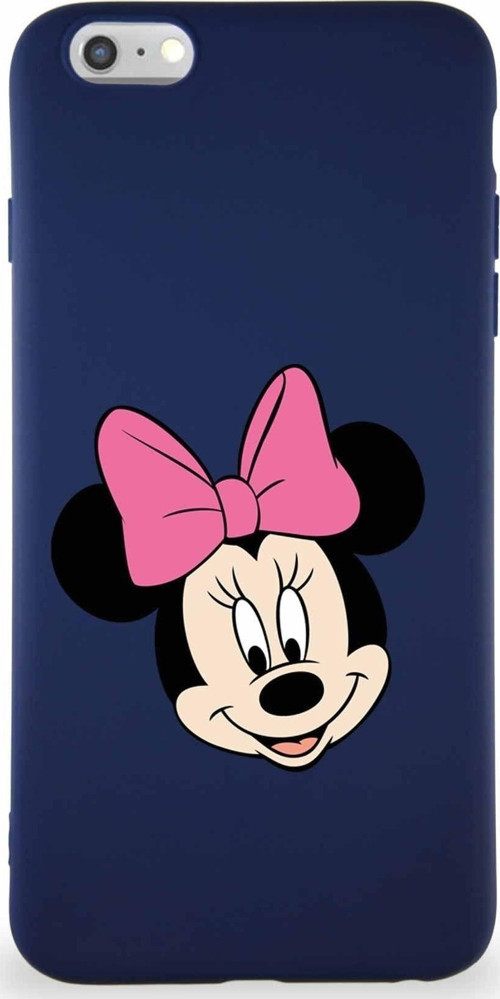 Iphone 6S Plus Uyumlu Soft Premier Kapak Minnie Mouse-C Tasarımlı Silikon Kılıf - Lacivert