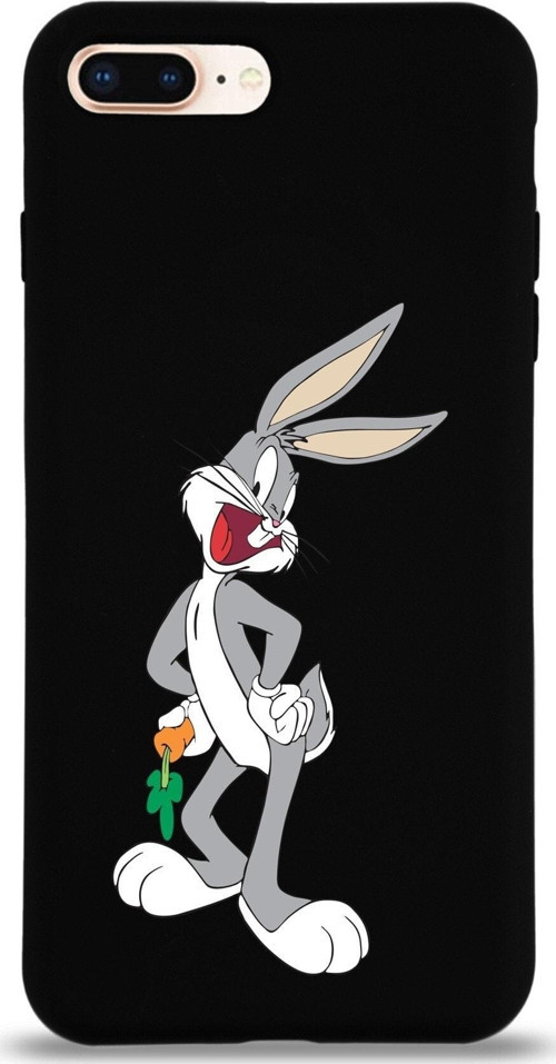 Iphone 8 Plus Uyumlu Lansman Kılıf Bugs Bunny Tasarımlı Altı Kapalı Içi Kadife Kaplı Kapak