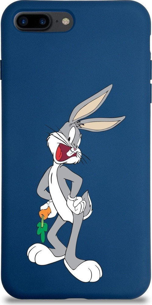 Iphone 8 Plus Uyumlu Lansman Kılıf Bugs Bunny Tasarımlı Altı Kapalı Içi Kadife Kaplı Kapak