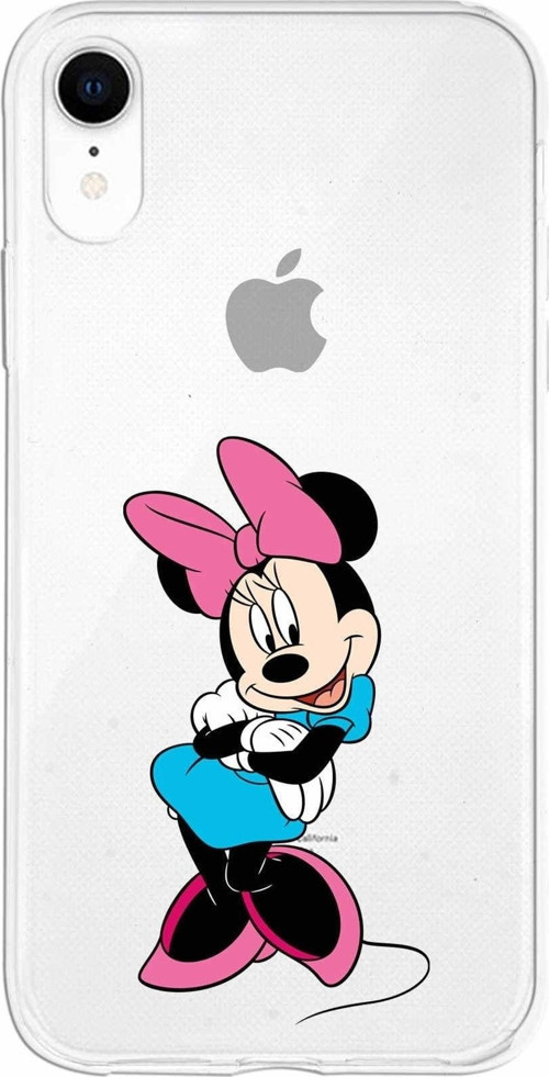 Iphone Xr Uyumlu Kapak Minnie Mouse Tasarımlı Şeffaf Silikon Kılıf