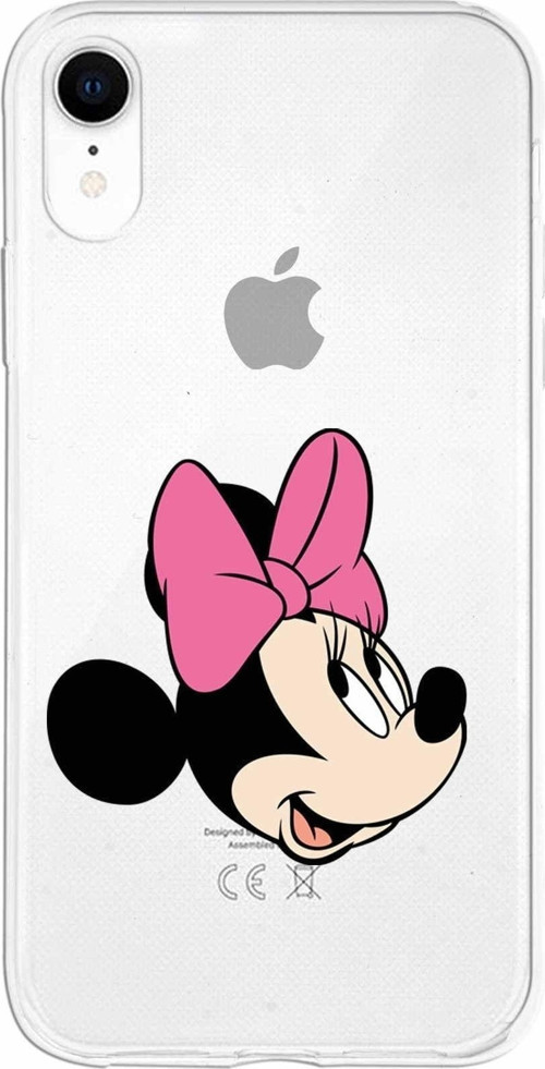 Iphone Xr Uyumlu Kapak Minnie Mouse Tasarımlı Şeffaf Silikon Kılıf