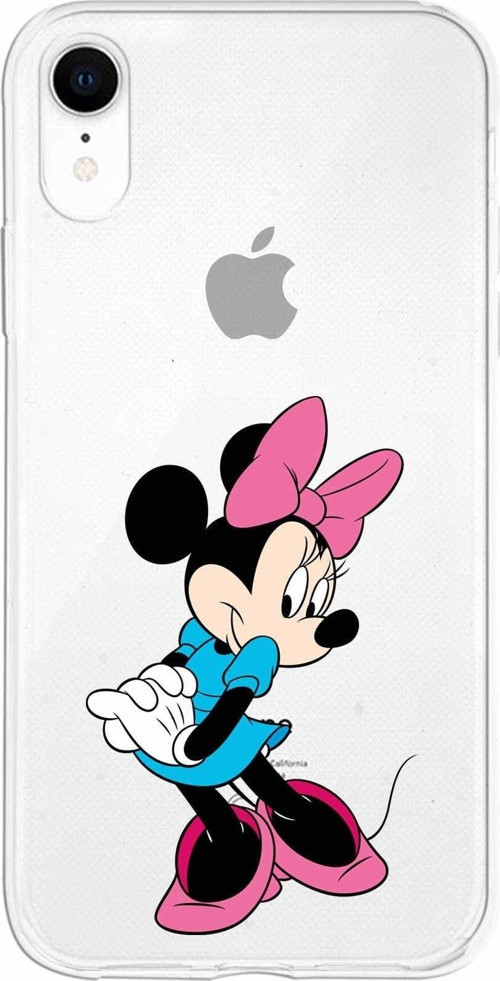 Iphone Xr Uyumlu Kapak Minnie Mouse Tasarımlı Şeffaf Silikon Kılıf