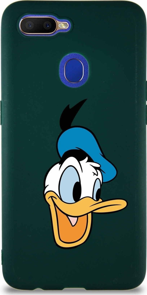 Oppo A5S Soft Premier Kapak Donald Duck-A Tasarımlı Silikon Kılıf - Yeşil
