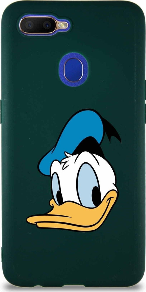 Oppo A5S Soft Premier Kapak Donald Duck-B Tasarımlı Silikon Kılıf - Yeşil
