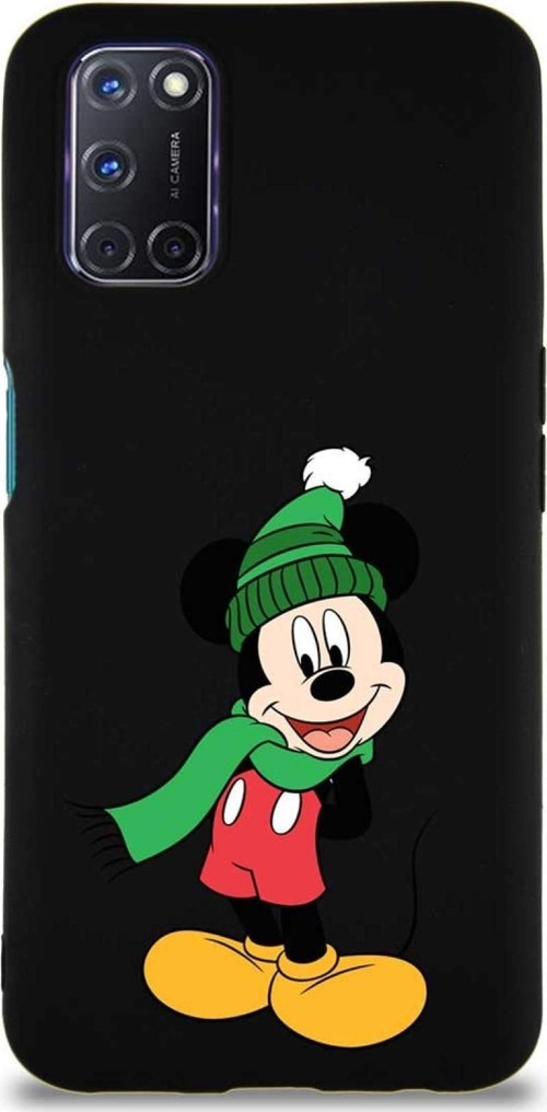 Oppo A72 Soft Premier Kapak Mickey Mouse-G Tasarımlı Silikon Kılıf - Siyah