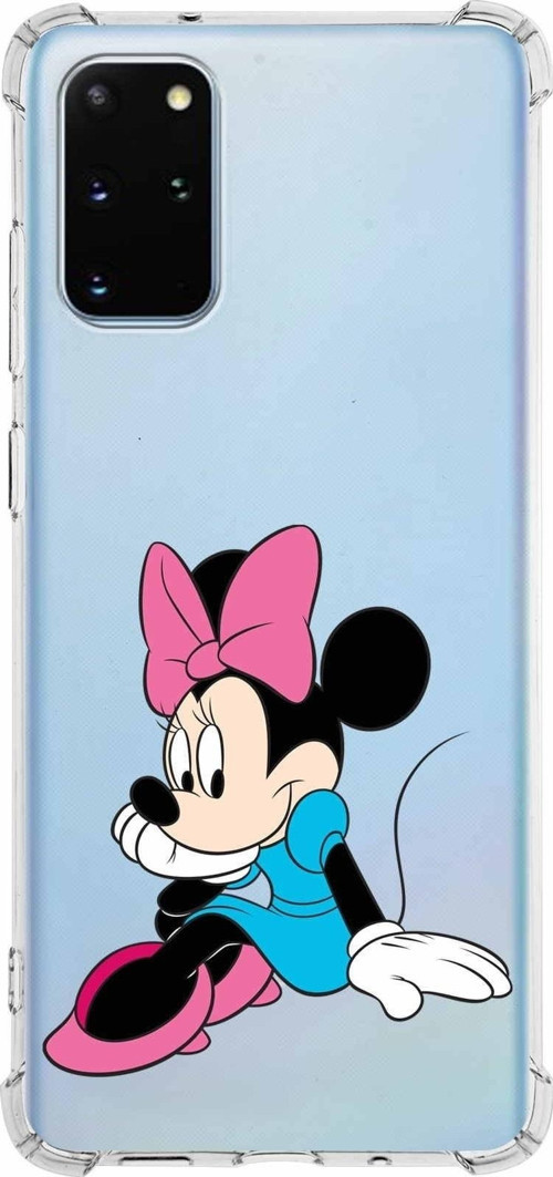 Samsung Galaxy S20 Plus Köşe Korumalı Antişok Kapak Minnie Mouse Tasarımlı Şeffaf Kılıf