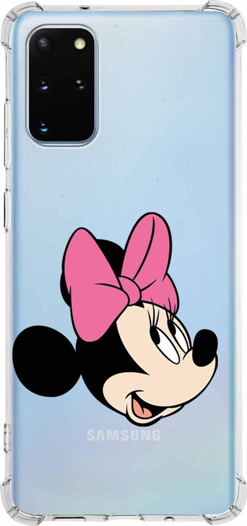 Samsung Galaxy S20 Plus Köşe Korumalı Antişok Kapak Minnie Mouse Tasarımlı Şeffaf Kılıf