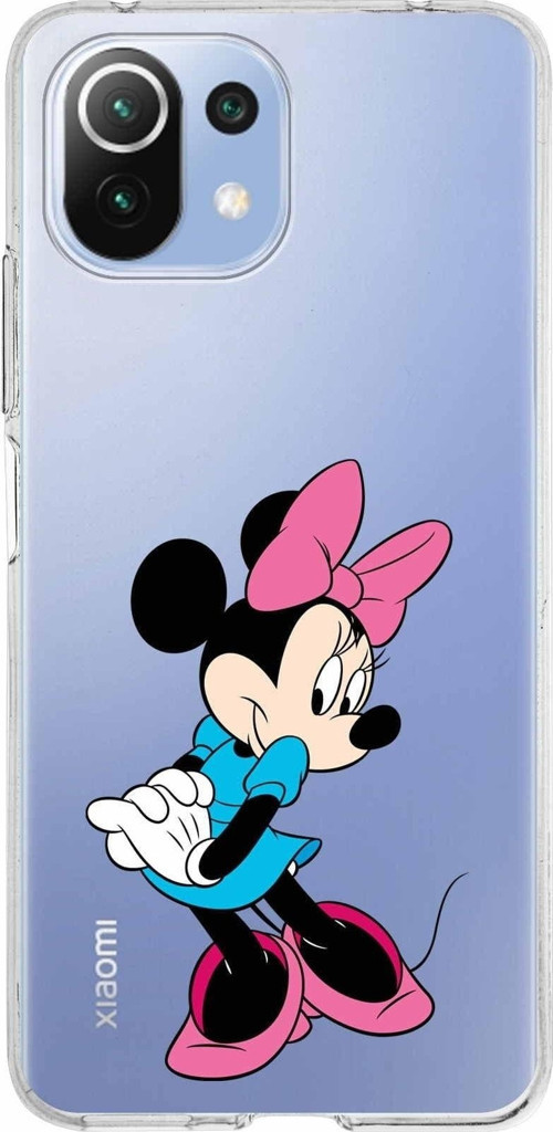 Xiaomi Mi 11 Lite Uyumlu Kapak Minnie Mouse Tasarımlı Şeffaf Silikon Kılıf