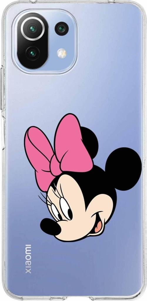 Xiaomi Mi 11 Lite Uyumlu Kapak Minnie Mouse Tasarımlı Şeffaf Silikon Kılıf