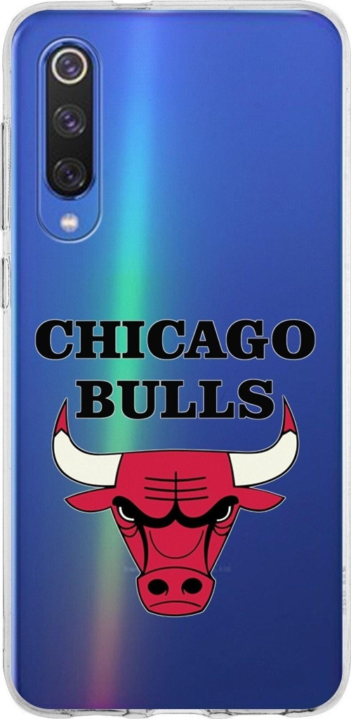 Xiaomi Mi 9 Se Uyumlu Kapak Chicago Bulls Tasarımlı Şeffaf Silikon Kılıf