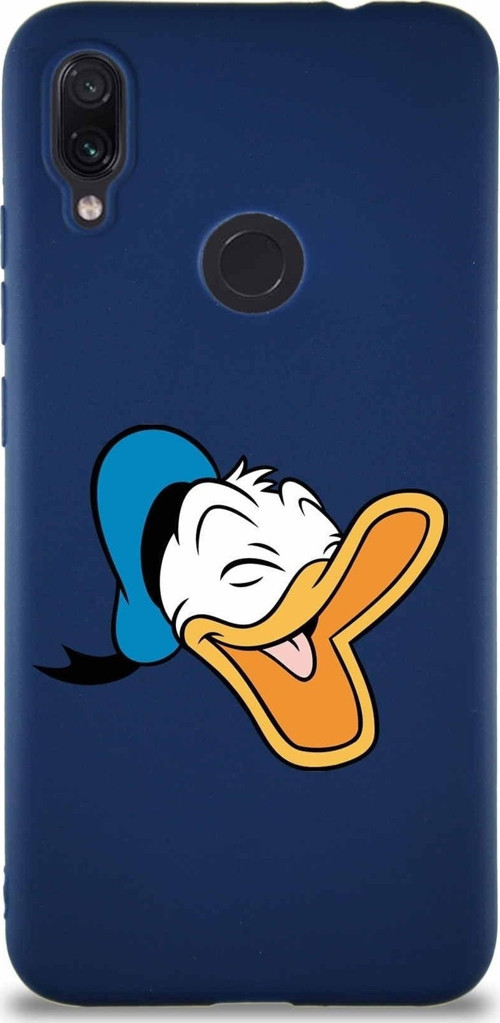 Xiaomi Redmi Note 7 Pro Soft Premier Kapak Donald Duck-E Tasarımlı Silikon Kılıf - Lacivert