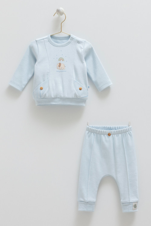 GOOD BABY CEP DETAYLI ALT ÜST TAKIM - CARAMELL - TKE1835 - Mavi - 12 - 18 Ay - TKE1835-Mavi-12 - 18 Ay Mavi