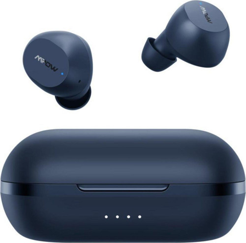 M12 İki Mikrofonlu Ipx8 Tek Çift Kullanım Bluetooth Kulaklık 25 Saat Müzik Mavi