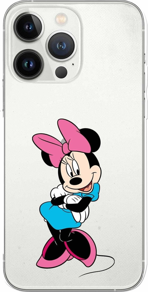Apple Iphone 13 Pro Uyumlu Kamera Korumalı Kapak Minnie Mouse Tasarımlışeffaf Kılıf