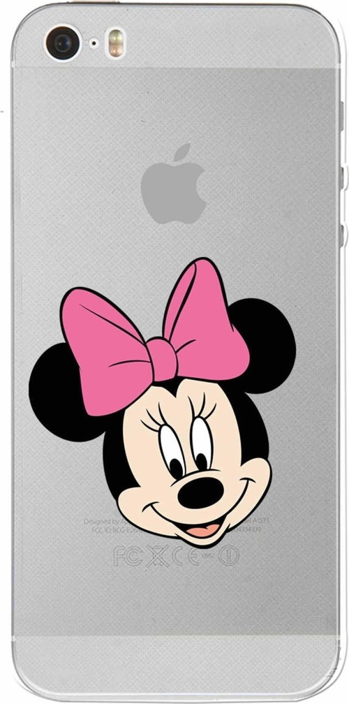 Apple Iphone 5S Uyumlu Kamera Korumalı Kapak Minnie Mouse Tasarımlışeffaf Kılıf