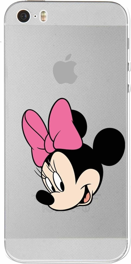 Apple Iphone 5S Uyumlu Kamera Korumalı Kapak Minnie Mouse Tasarımlışeffaf Kılıf
