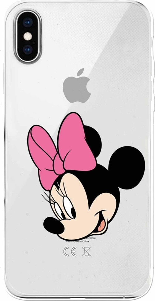 Apple Iphone Xs Max Uyumlu Kamera Korumalı Kapak Minnie Mouse Tasarımlışeffaf Kılıf