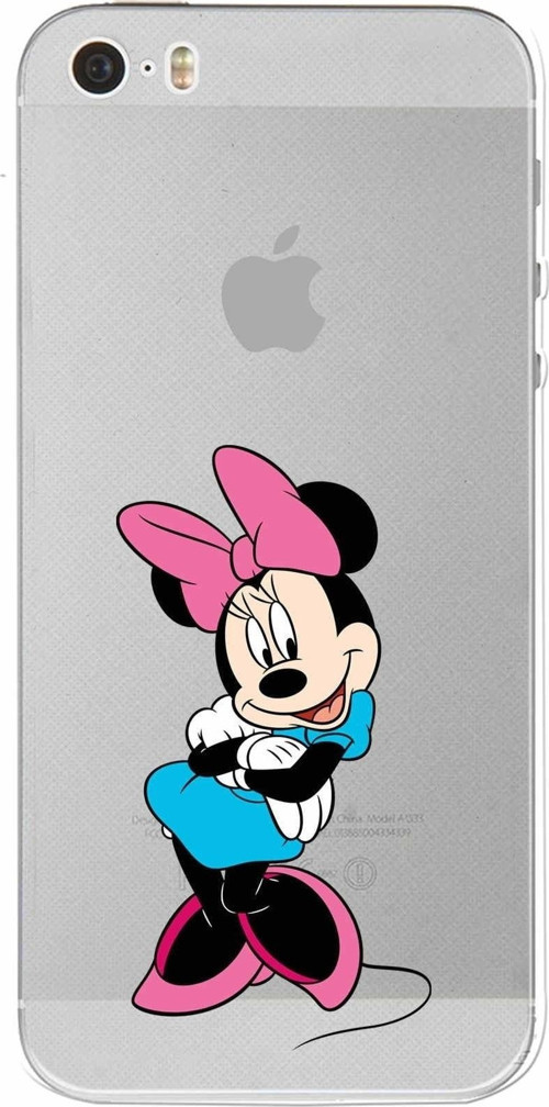 Apple Iphone 5S Uyumlu Kamera Korumalı Kapak Minnie Mouse Tasarımlışeffaf Kılıf