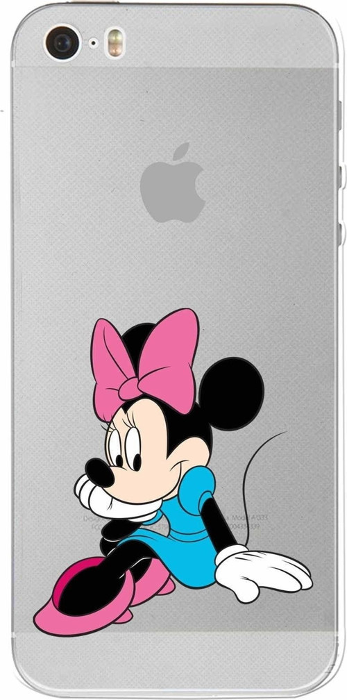 Apple Iphone 5S Uyumlu Kamera Korumalı Kapak Minnie Mouse Tasarımlışeffaf Kılıf