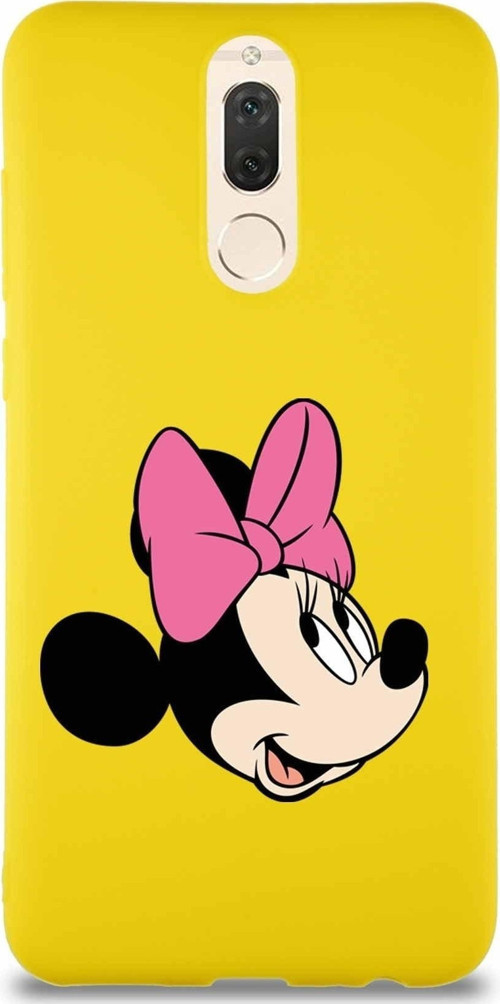Huawei Mate 10 Lite Soft Premier Kapak Minnie Mouse-A Tasarımlı Silikon Kılıf - Sarı